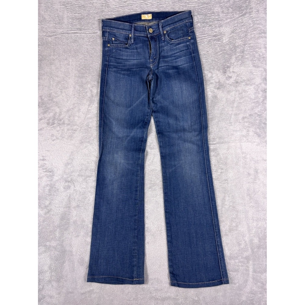 Mother The Hustler Bootcut Jeans Womens Size 26 Medium Wash Stretch Blue Denim